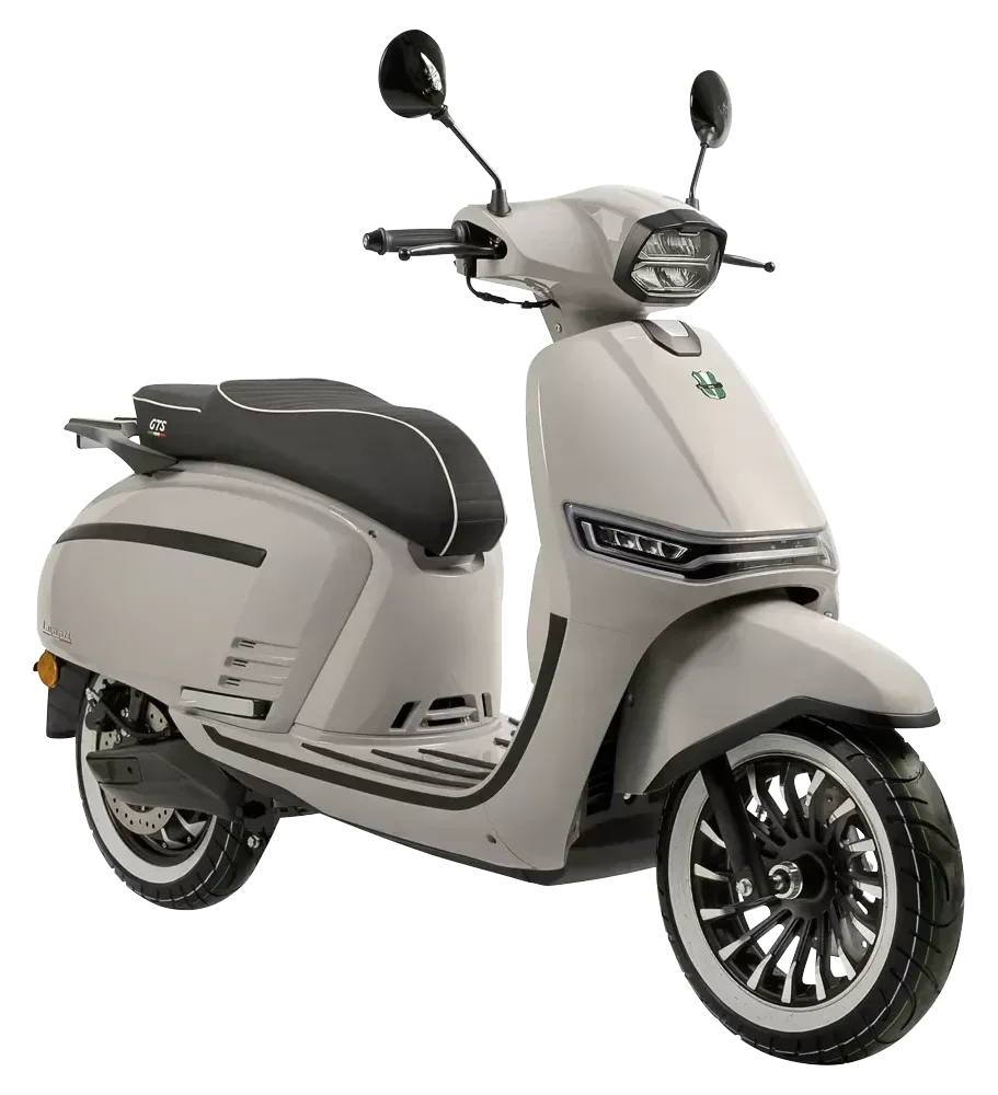 GTS E-Levanti in Borasco Grey, driekwart vooraanzicht